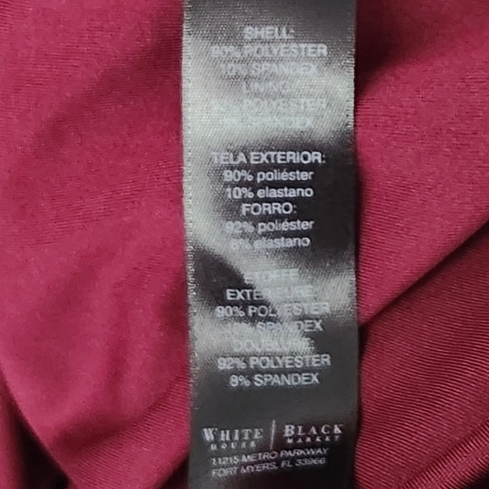 White House Black Market Burgundy Halter Velvet Dress Size 00 - Picture 5 of 8